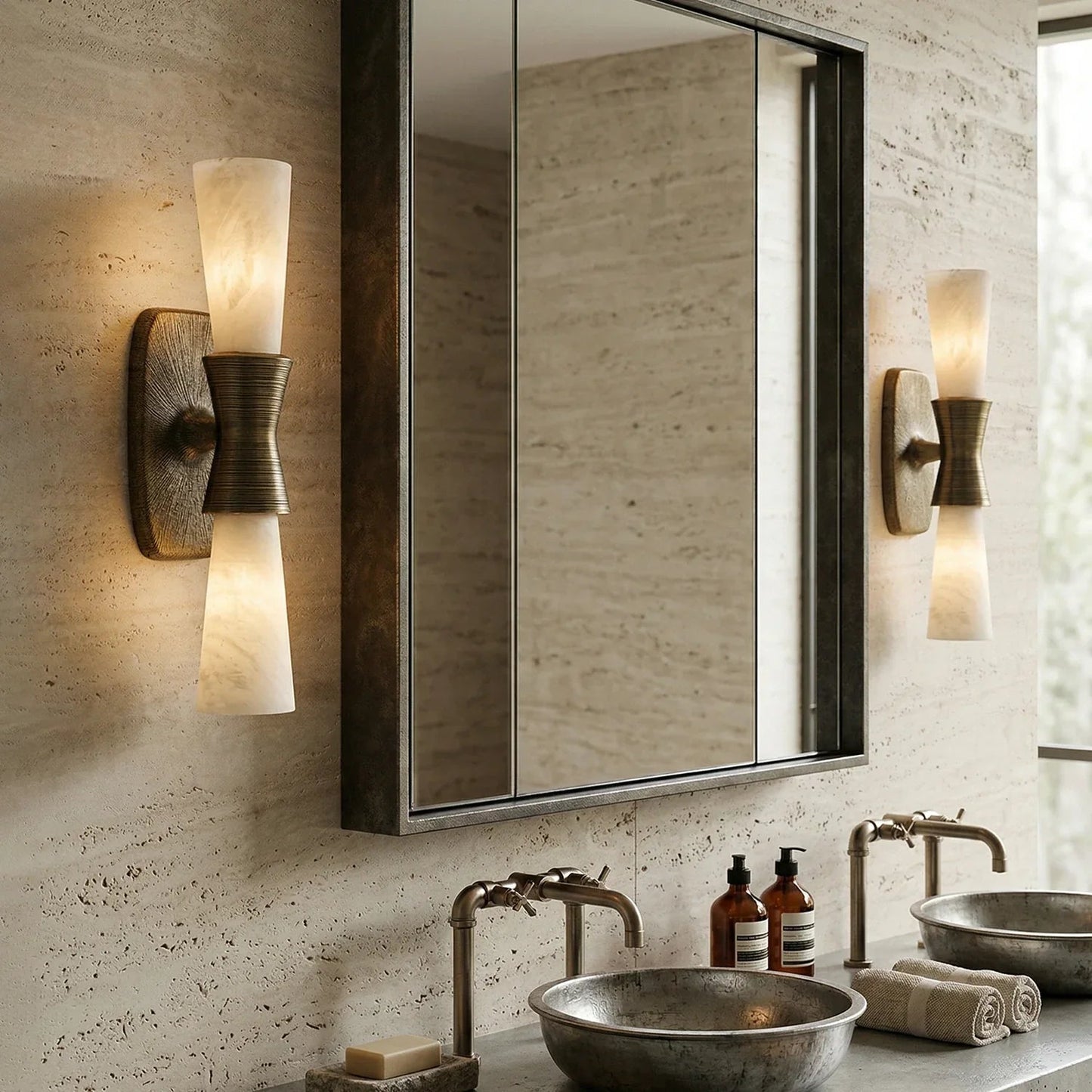 Twist Tapered Alabaster Wall Sconce 8