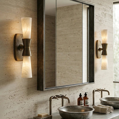 Twist Tapered Alabaster Wall Sconce 8