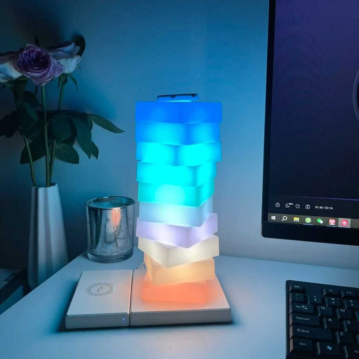 LuxRoyale Twistable Pillar Of Light LED Desk Lamp For Home Decor