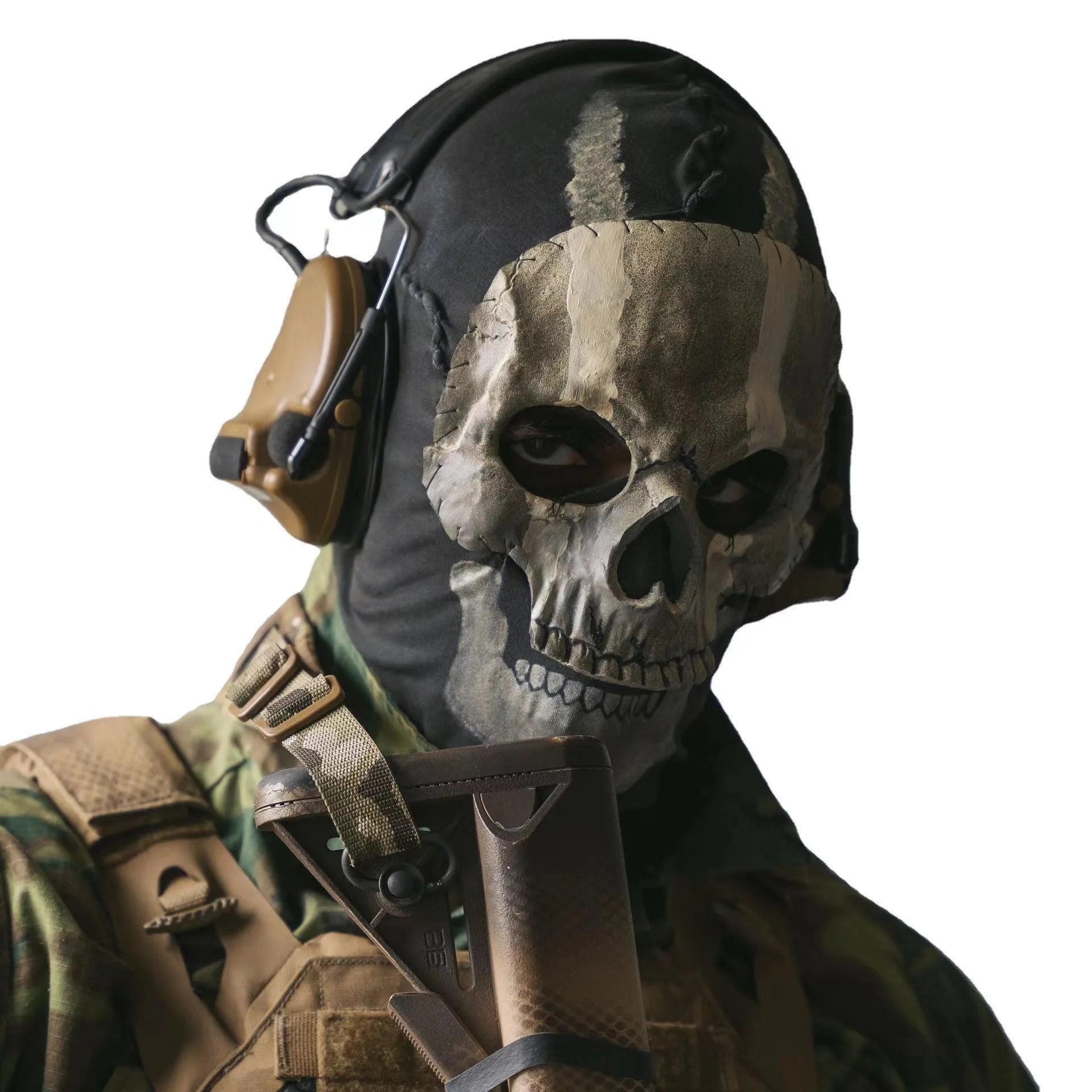 Unisex Halloween Horror Ghost Skull Mask Call of Duty MW2 Latex Headgear Helmet Cosplay Perform Party Masquerade Prop Cosplay 1