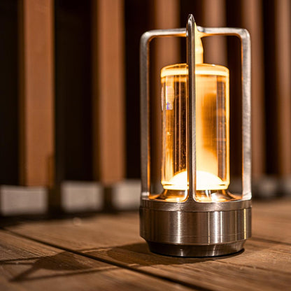 RoyaleGlow Cordless Crystal Lantern Lamp – Contemporary & Modern Table Accent