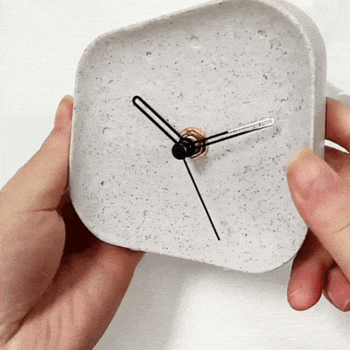 RoyaleGlow Any Time Cement Desk Clock - Modern Retro Charm