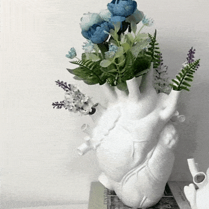 Royaleva Anatomical Heart Ceramic Vase for Home Decor