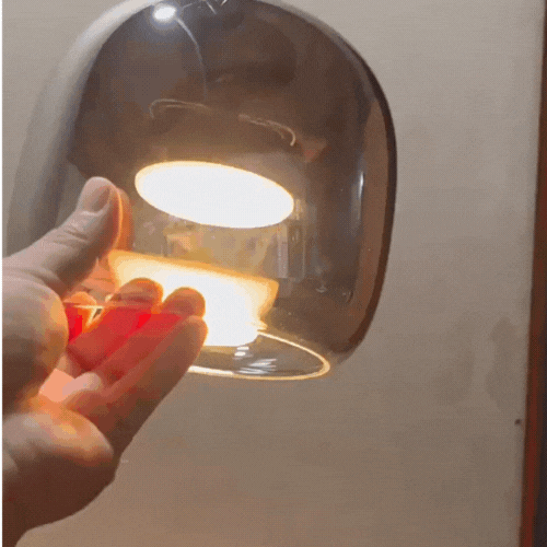 Royallure Smoke Glass Pendant Light for Kitchen Island and Dining Room, LED Hanging Light