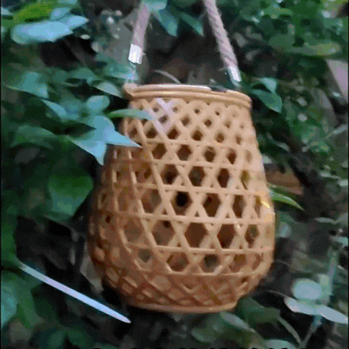 LuxRoyale Solar Powered Woven Lantern Outdoor Garden Light Weather Resistant