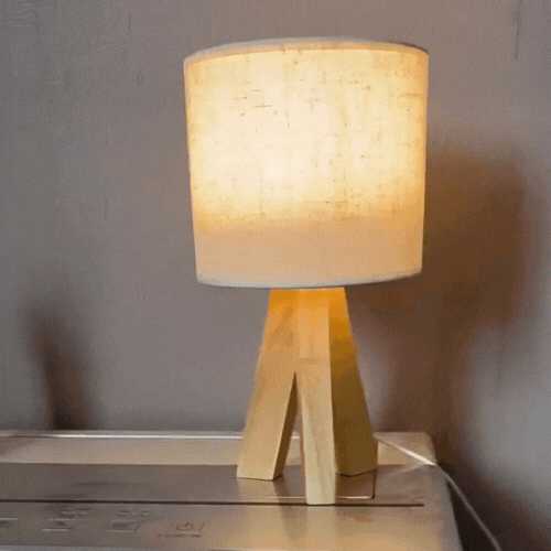 RoyaleGlow Sand Lamp - Japanese Handmade Solid Wood Eye Protection Table Light