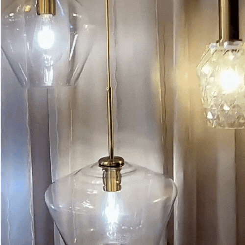 Royallure Glass Pendant Light - Minimalist Nordic Ceiling Light Fixture for Modern Kitchens