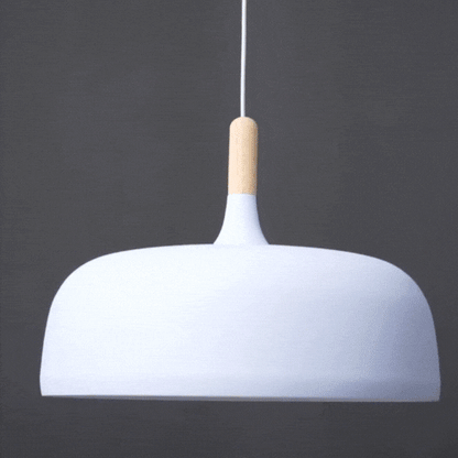 Royallure Black Pendant Light - Nordic Wood and Zinc Hanging Lights for Kitchen Lighting