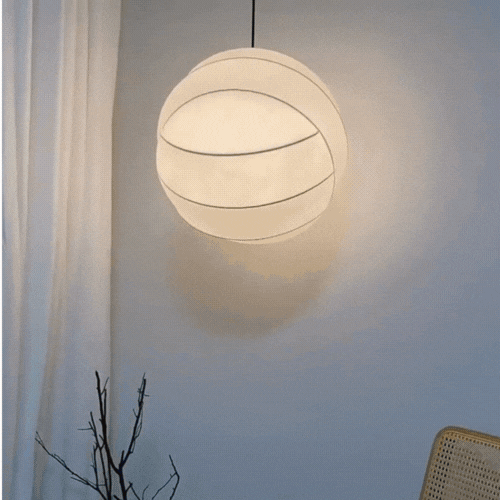 Lumora Wabi Sabi Silk Ball Pendant Light - Japanese Kitchen Ceiling Fixture