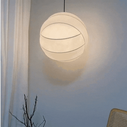Lumora Wabi Sabi Silk Ball Pendant Light - Japanese Kitchen Ceiling Fixture