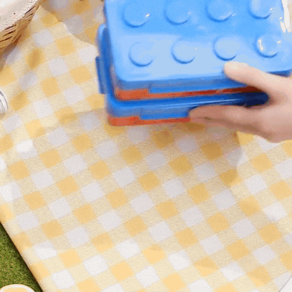 Royallure Building Block Bento Lunch Box, Colorful Sealed Food Container for Kids, Students & Outdoor Picnic