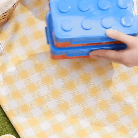 Royallure Building Block Bento Lunch Box, Colorful Sealed Food Container for Kids, Students & Outdoor Picnic