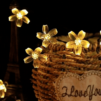 Rayvia Cherry Blossom Solar String Lights – 20 LED Waterproof Outdoor Garden Decor with 8 Modes