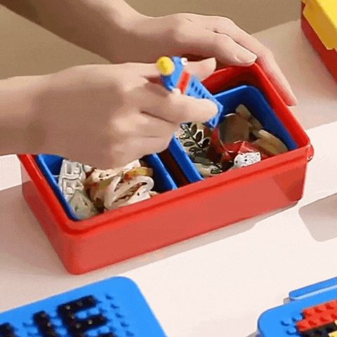 Royallure Building Block Bento Lunch Box, Colorful Sealed Food Storage Container for Kids, Salad & Office Meals
