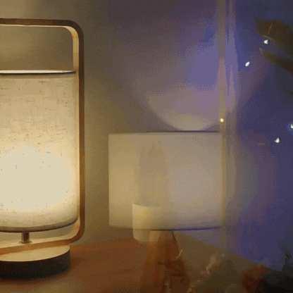 RoyaleGlow Sand Lamp - Japanese Handmade Solid Wood Eye Protection Table Light