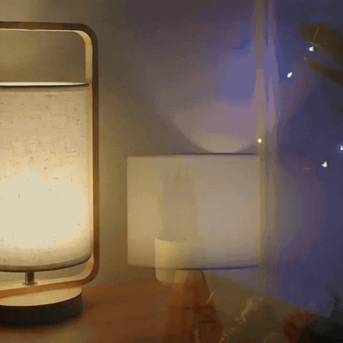 RoyaleGlow Sand Lamp - Japanese Handmade Solid Wood Eye Protection Table Light