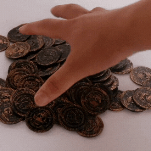 Lumora  Retro Pirate Coins Plastic Treasure Game Party Favors Halloween