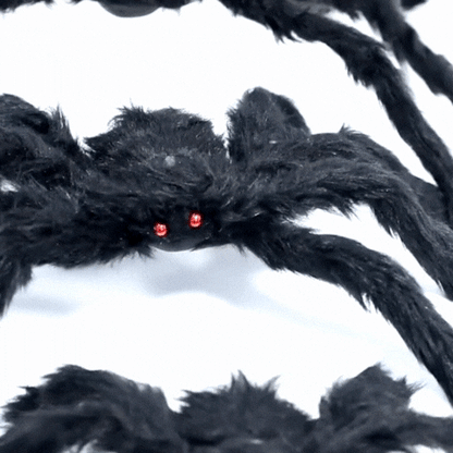 LuxRoyale Giant Plush Halloween Spider Decoration Scary Outdoor Party Prop