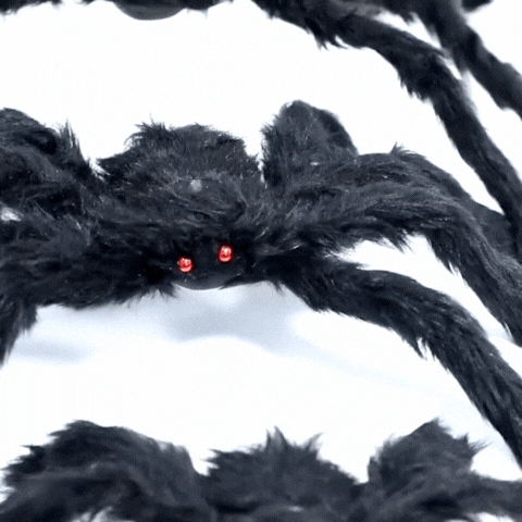 LuxRoyale Giant Plush Halloween Spider Decoration Scary Outdoor Party Prop
