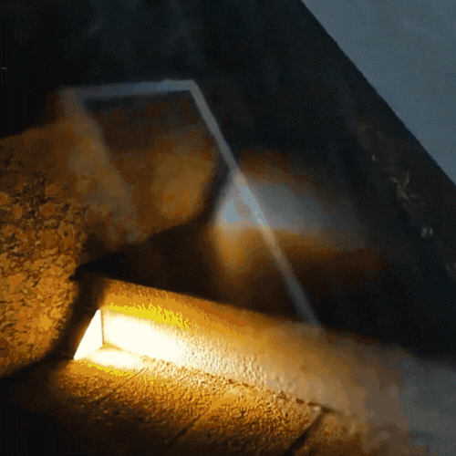 LuxRoyale Solar Powered Stair Lights Outdoor Pathway Step Lighting