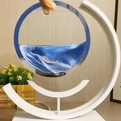Royallure 3D Hourglass LED Lamp - Mesmerizing Sand Art for Home Decor
