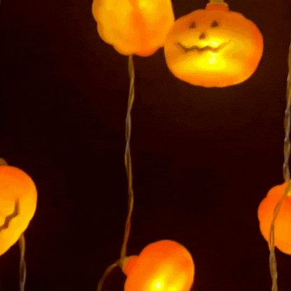 Royelux Halloween LED String Lights Pumpkin Ghost Witch Shapes Battery Powered