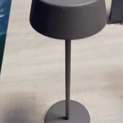 LuxRoyale Sleek Modern Table Lamp Cordless Iron Minimalist Home Lighting