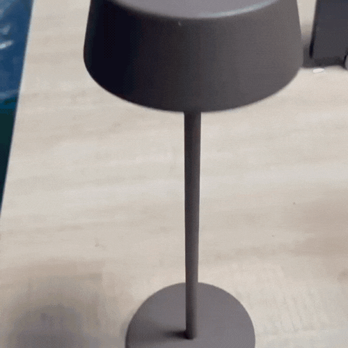 LuxRoyale Sleek Modern Table Lamp Cordless Iron Minimalist Home Lighting