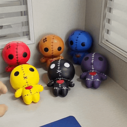 Rayvia Voodoo Ghost Squishy Doll Halloween Kawaii Stress Relief Toy Gift