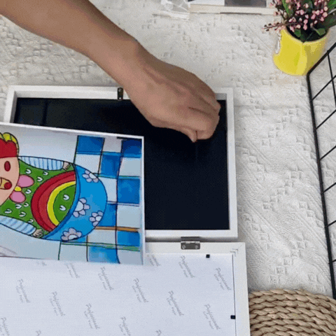 Royallure A4 Wooden Kids Art Frame Changeable Poster Frame for Children’s Drawings