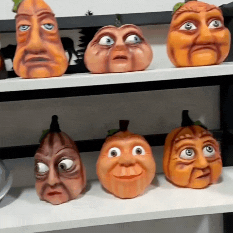 Rayvia Mutated Pumpkin Head Ghost Halloween Outdoor Courtyard Garden Decoration