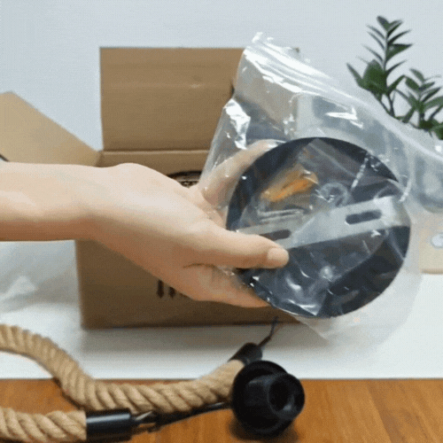 RoyaleGlow Rustic Hemp Rope Pendant Light - Adjustable Height Kitchen Lighting