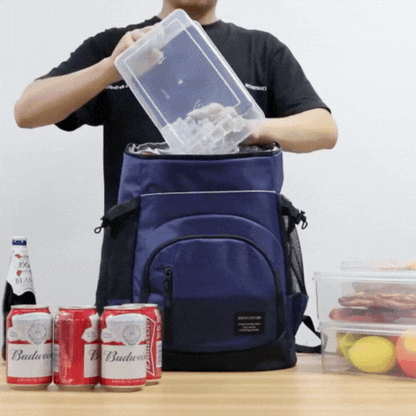 RoyaleGlow 30L Insulated Cooler Backpack – Soft Thermal Ice Bag for Travel & Beach