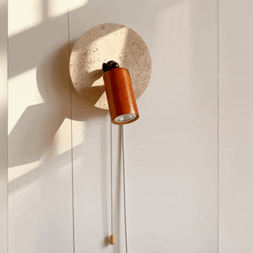 Luxora Rotatable Wall Lamp with Yellow Travertine Shade - LED Wall Lighting