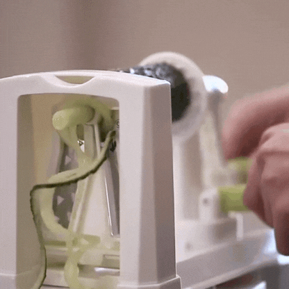 Royallure 7-Blade Vegetable Spiralizer – Zucchini Noodle Maker and Zoodle Maker with Suction Pad and Storage Caddy