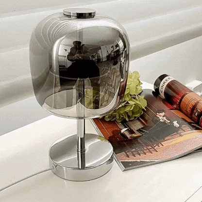 LuxRoyale Table Lamp Iron And Frosted Glass Spherical Modern Ambient Lighting