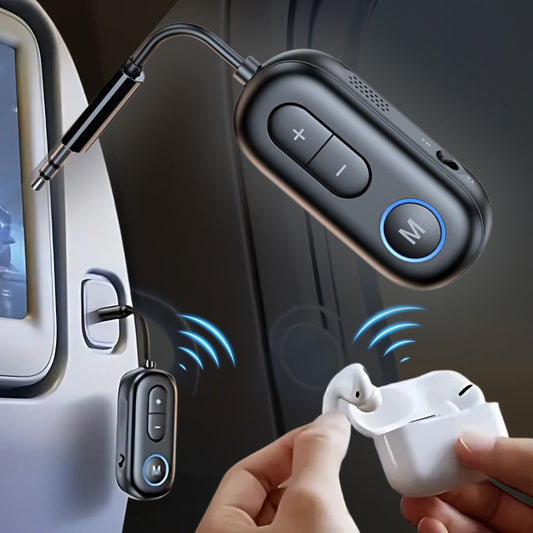 Royaleva Wireless Bluetooth 5.4 Audio Transmitter Receiver Airplane Adapter with Mic