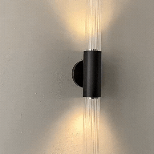 Royaleva Modern Nordic Ripple Glass Wall Sconce Light for Home Decor
