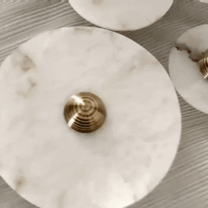 Royaleva Modern Alabaster Wall Sconce Light - LED 3000K Warm Ambient Illumination