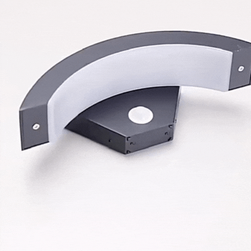 Rayvia Outdoor Wall Sconce - Waterproof Motion Sensor Moon Shaped Lamp for Garden and Balcony