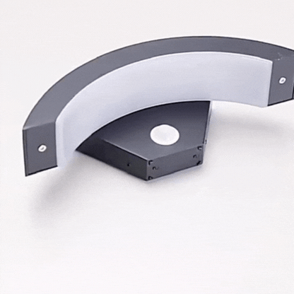 Rayvia Outdoor Wall Sconce - Waterproof Motion Sensor Moon Shaped Lamp for Garden and Balcony