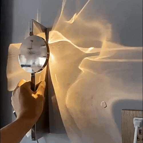 LuxRoyale Ripple Wall Sconce Modern Aluminum Stainless Steel Ambient Lighting