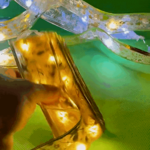 Christmas Ribbon Fairy Light Christmas Decoration For Home 2025 DIY Bows String Light Tree Ornaments Xmas Decor New Year 2026