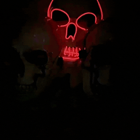 Royelux LED Halloween Skull Mask Luminous Horror Cosplay Party Decoration