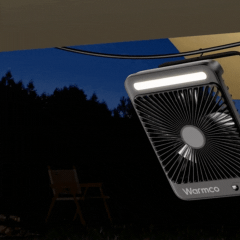 Royallure Portable Rechargeable Desk Fan – 20000mAh Battery, Quiet 4-Speed Airflow & LED Light