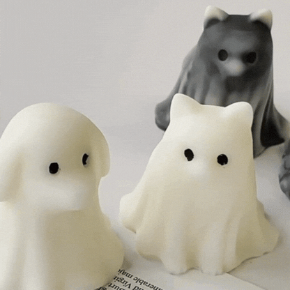 Rayvia Cute Puppy Kitten Ghost Silicone Mold DIY Halloween Candle Making Decor