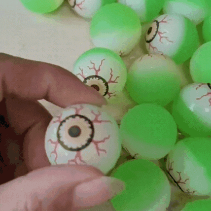 Lumora Halloween Glow Eyeball Bouncy Balls Luminous Haunted House Party Decor