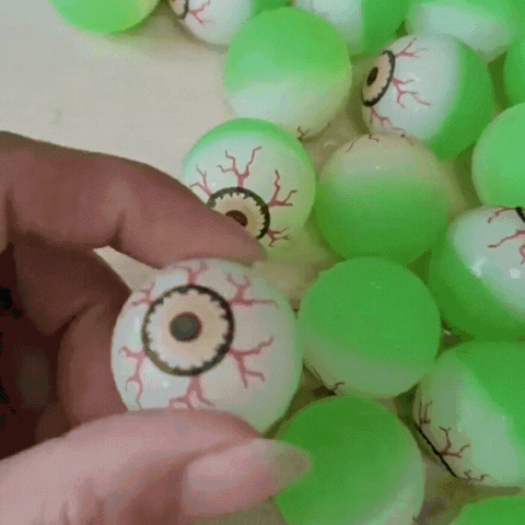 Lumora Halloween Glow Eyeball Bouncy Balls Luminous Haunted House Party Decor