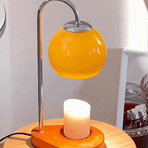 Royaleva Candle Warmer Lamp – Polished Double Burner Wax Melt Warmer with Brass Arm