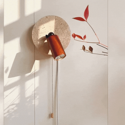 Luxora Rotatable Wall Lamp with Yellow Travertine Shade - LED Wall Lighting